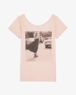 Beige Pink Repetto Urban ballet Women's T-Shirts | 40386CRYE