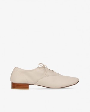 Beige Repetto Zizi Women's Oxford Shoes | 62019DGHF