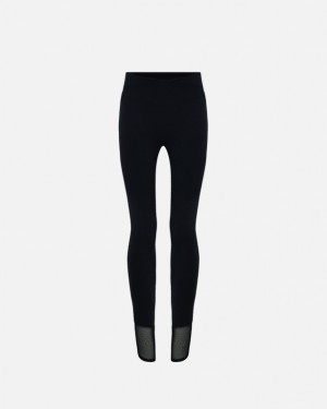 Black Repetto Active Silk Women's Leggings | 17850YZNV