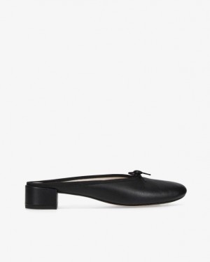 Black Repetto Camille Women's Mules | 86793SVEI