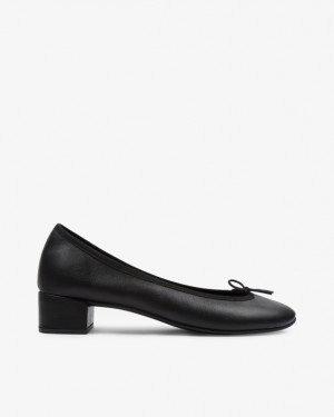 Black Repetto Camille sole rubber Women's Ballerina | 57028ZUCF