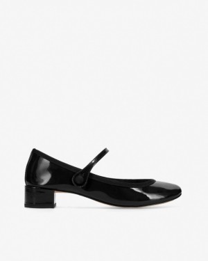 Black Repetto Rose Women's Mary Janes | 03758QWUX