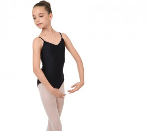 Black Repetto Thin straps Kids' Leotards | 59076ZUOM