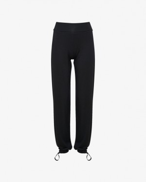 Black Repetto Viscose pants with fold over waistband Women's Jazz | 91360PZTC