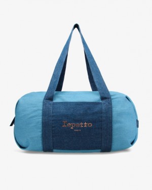 Blue Repetto Cotton duffle Size L Women's Sports Bag | 61725DWBK