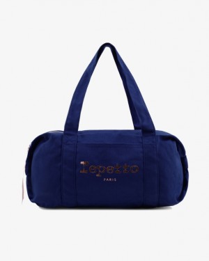 Blue Repetto Cotton duffle Size L Women's Sports Bag | 58370FLWE