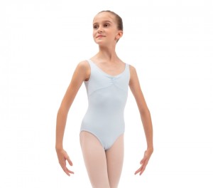 Blue Repetto Gathered front and back neckline Kids' Leotards | 64798IRWZ