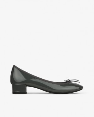 Dark Gray Repetto Camille sole rubber Women's Ballerina | 06942YDUH