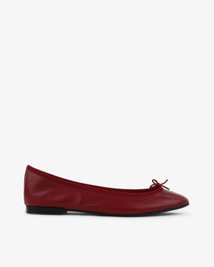 Dark Red Repetto Cendrillon sole rubber Women's Ballerina | 10579DUFA