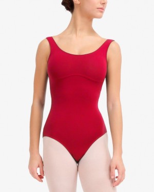 Dark Red Repetto Large straps Women's Leotards | 57019NLFP