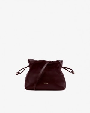 Dark Red Repetto Poids Plume Accessories Leather Bags | 87056XASV