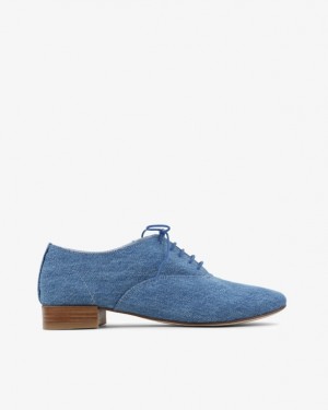 Light Blue Repetto Zizi Women's Oxford Shoes | 12573FNPU