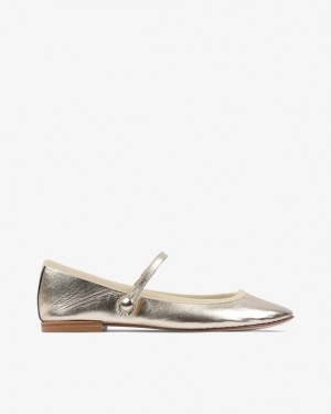 Light Gold Repetto Lio Women's Mary Janes | 57810ZNUG