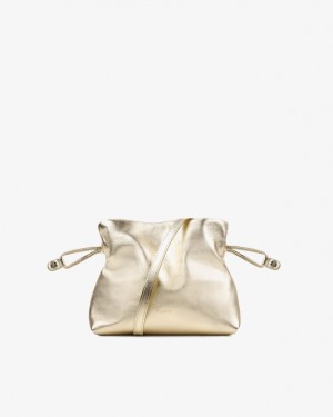 Light Gold Repetto Poids Plume Accessories Leather Bags | 94728TXDC