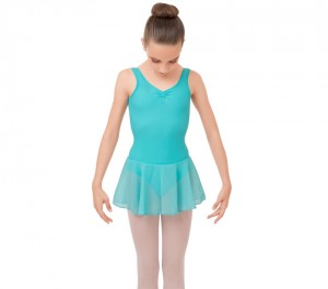 Light Turquoise Green Repetto Gathered neckline Kids' Tunics | 69408OVME