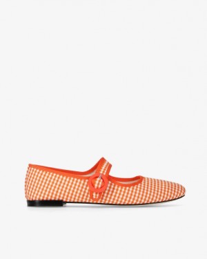 Orange Repetto Georgia square-toe Women's Mary Janes | 79341BLUM