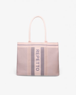 Pink Grey Repetto Accessories Shopper Bag | 61583BLET