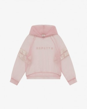 Pink Repetto Tulle satin stripes Women's Sweatshirts | 69027OLRH