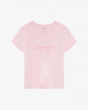 Pink Repetto Women's T-Shirts | 94158KZEX