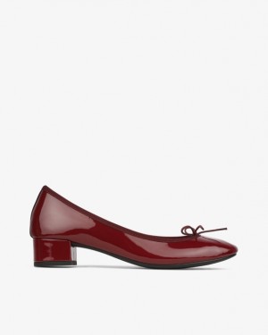 Red Repetto Camille sole rubber Women's Ballerina | 68950JRMK