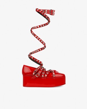 Red Repetto NOIR KEI NINOMIYA Platform with ankle strap Women's Mary Janes | 42357MGNB