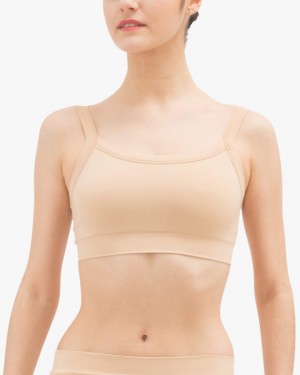 Skin Color Repetto Seamless cropped top Women's Jazz | 76214HNYZ