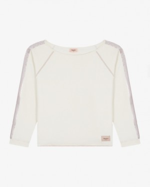 White Repetto Graphic Women's Sweatshirts | 97806LGRA