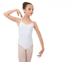 White Repetto Thin straps Kids' Leotards | 49657WZCV