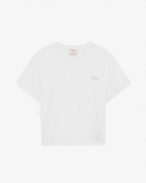 White Repetto Women's T-Shirts | 08567GTFE