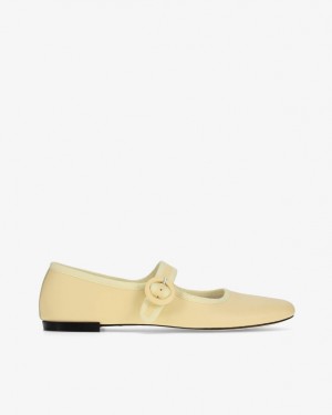 Yellow Repetto Georgia square-toe Women's Mary Janes | 70423JNMB