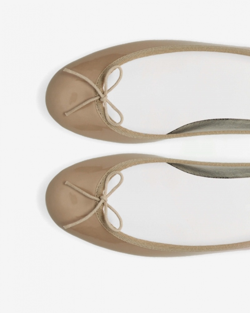 Beige Repetto Camille sole rubber Women's Ballerina | 62059TNEI