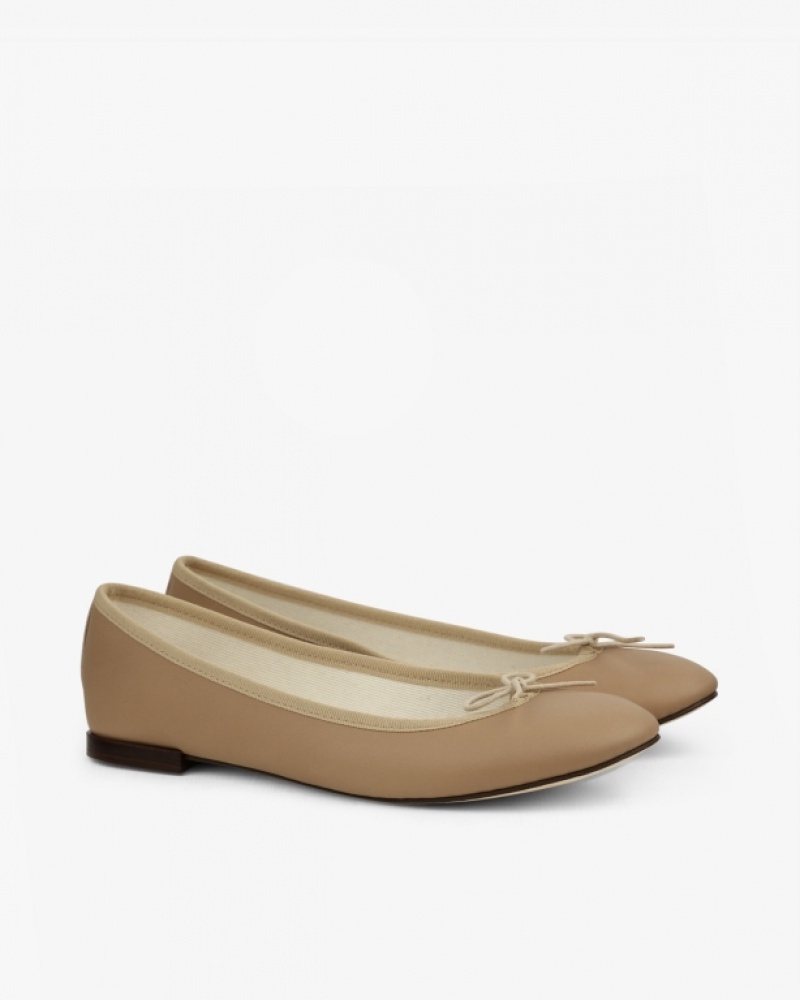 Beige Repetto Cendrillon Women's Ballerina | 89672RVIK