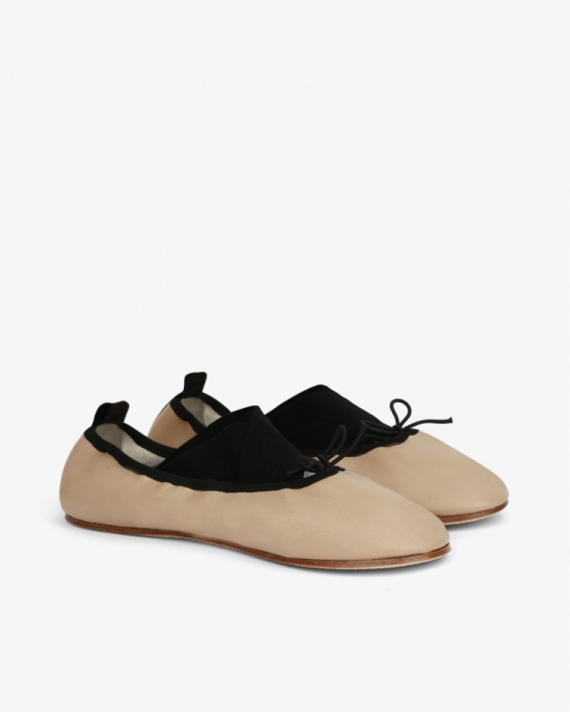 Beige Repetto Gianna Women's Ballerina | 79382WDYV