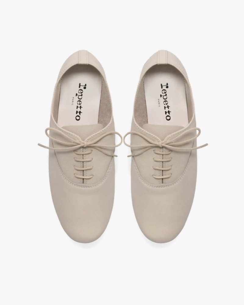 Beige Repetto Zizi Women's Oxford Shoes | 62019DGHF