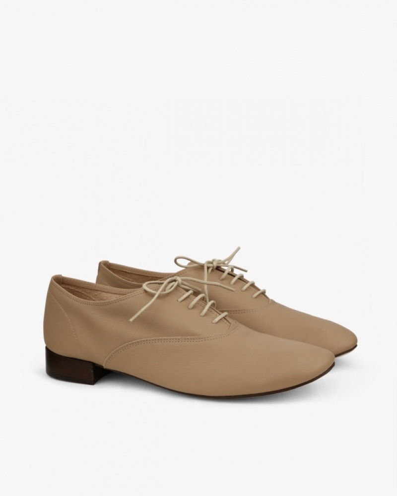 Beige Repetto Zizi Women's Oxford Shoes | 61892EDXO