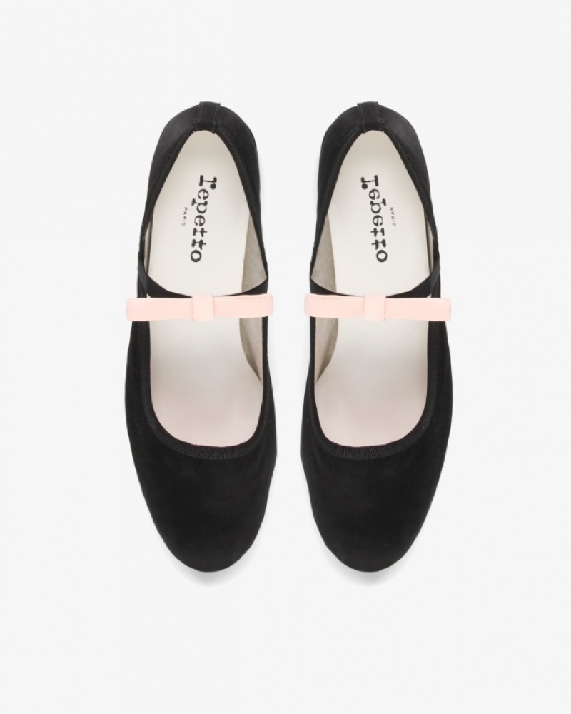 Black Pink Repetto Guillemette Women's Mary Janes | 37906XKLV