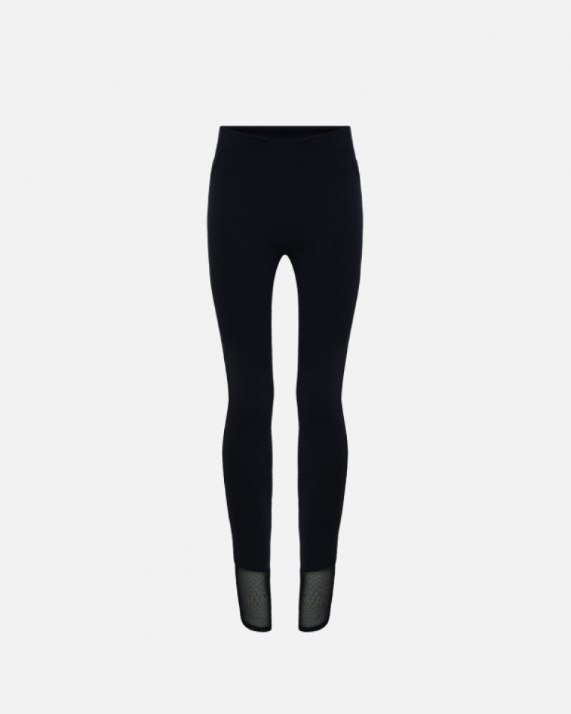 Black Repetto Active Silk Women\'s Leggings | 17850YZNV