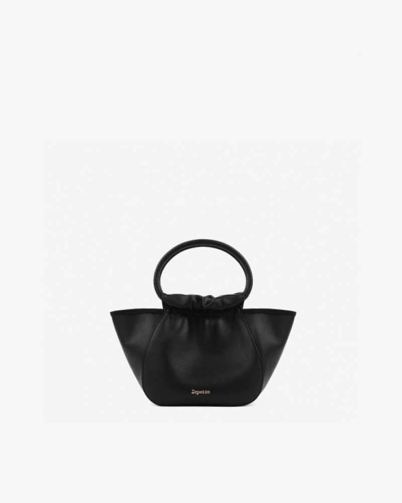 Black Repetto Alicia Accessories Leather Bags | 23610ZPOF