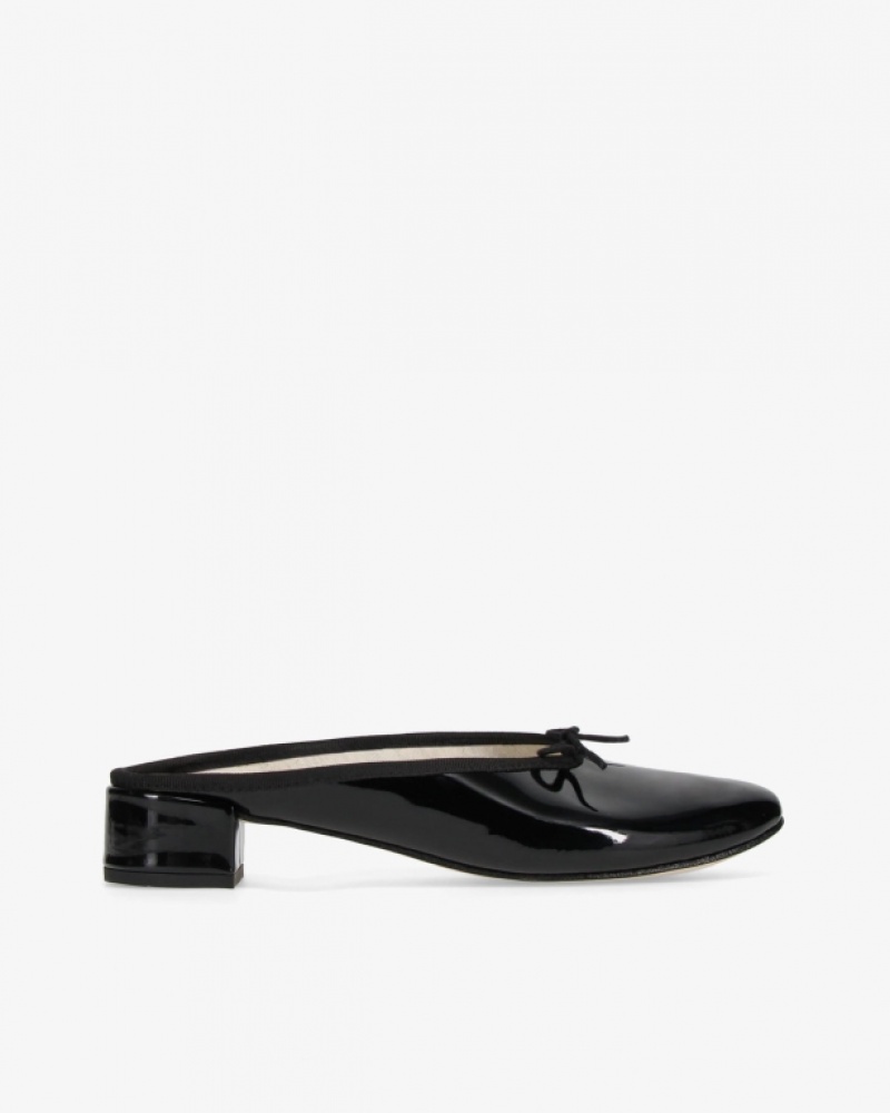 Black Repetto Camille Women\'s Mules | 74028MGEA