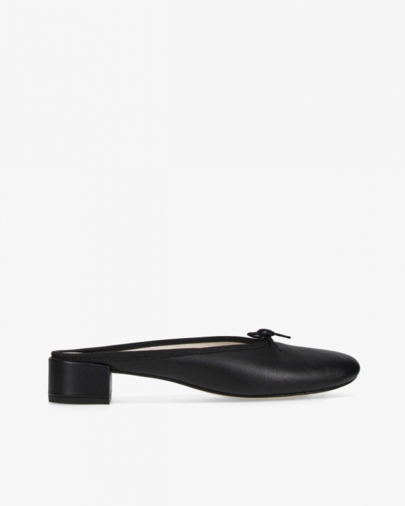 Black Repetto Camille Women\'s Mules | 86793SVEI