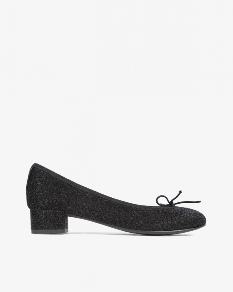 Black Repetto Camille sole rubber Women\'s Ballerina | 20196COGY