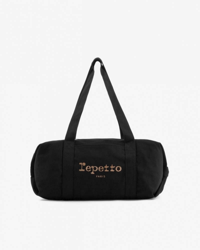 Black Repetto Cotton duffle Size M Women\'s Sports Bag | 30895CALK