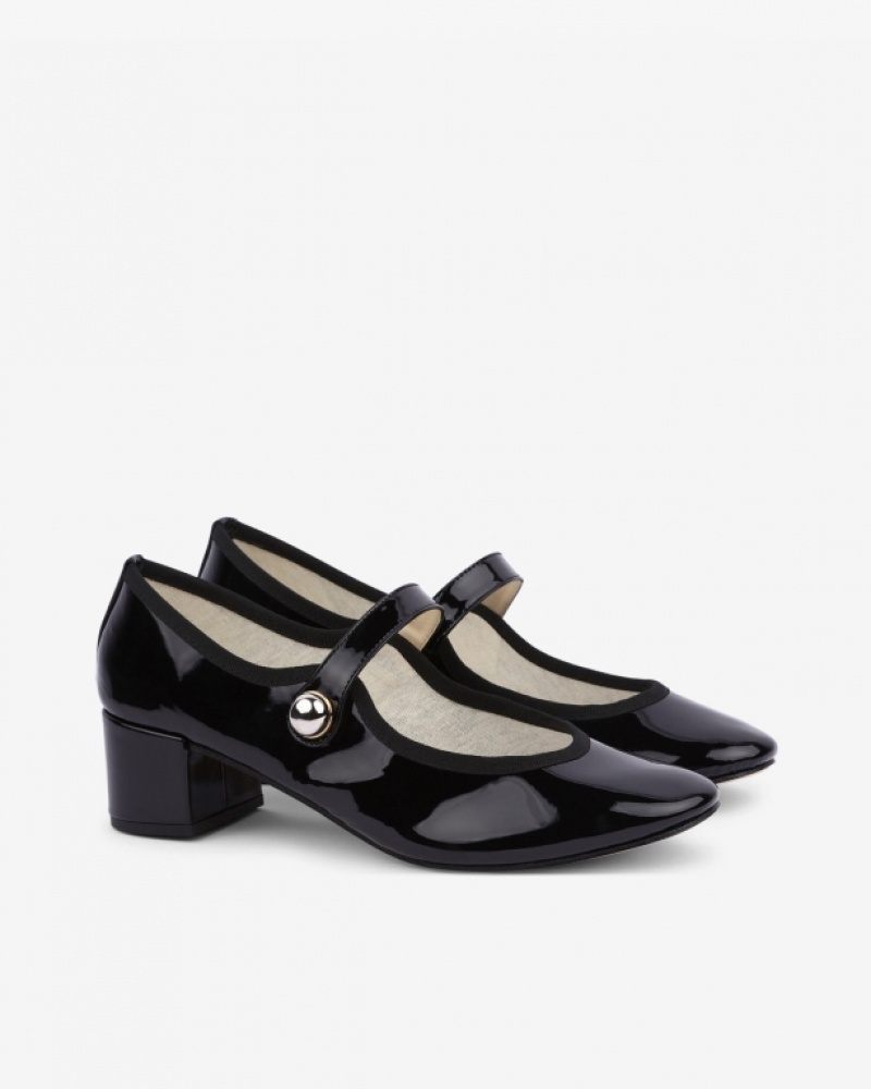 Black Repetto Fabienne Women's Mary Janes | 38769EBYU