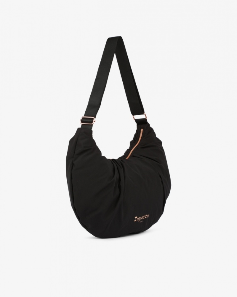 Black Repetto Lune padded nylon half-moon Women's Sports Bag | 21958TFOZ