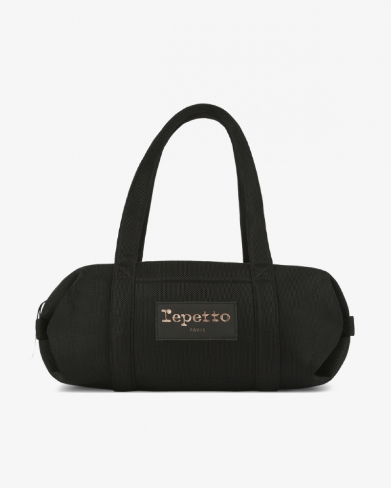 Black Repetto Mesh Duffle Size M Women\'s Sports Bag | 06175PBDX