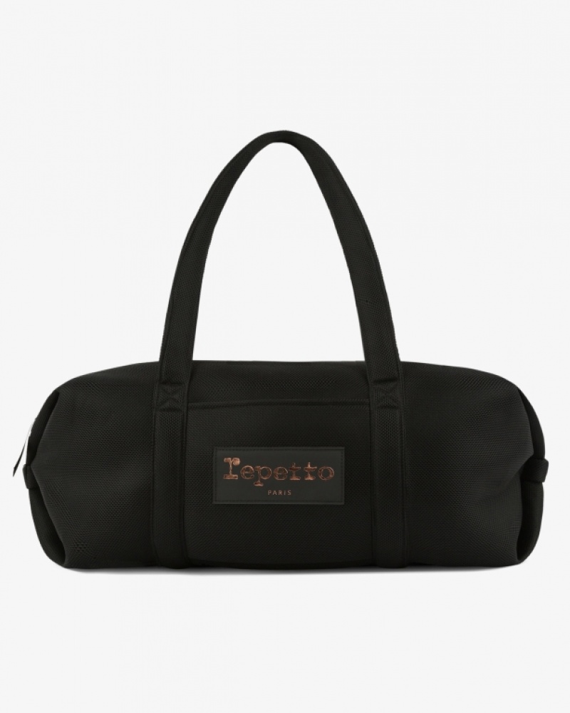 Black Repetto Mesh duffle Size L Women\'s Sports Bag | 92864JWBM