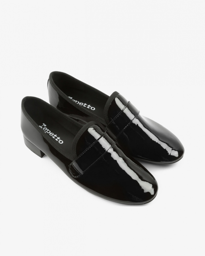 Black Repetto Michael sole rubber Women's Loafers | 94753OIHD