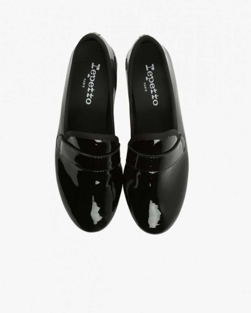 Black Repetto Michael sole rubber Women's Loafers | 94753OIHD