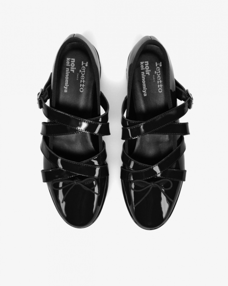 Black Repetto NOIR KEI NINOMIYA Platform Women's Mary Janes | 24136TGNL