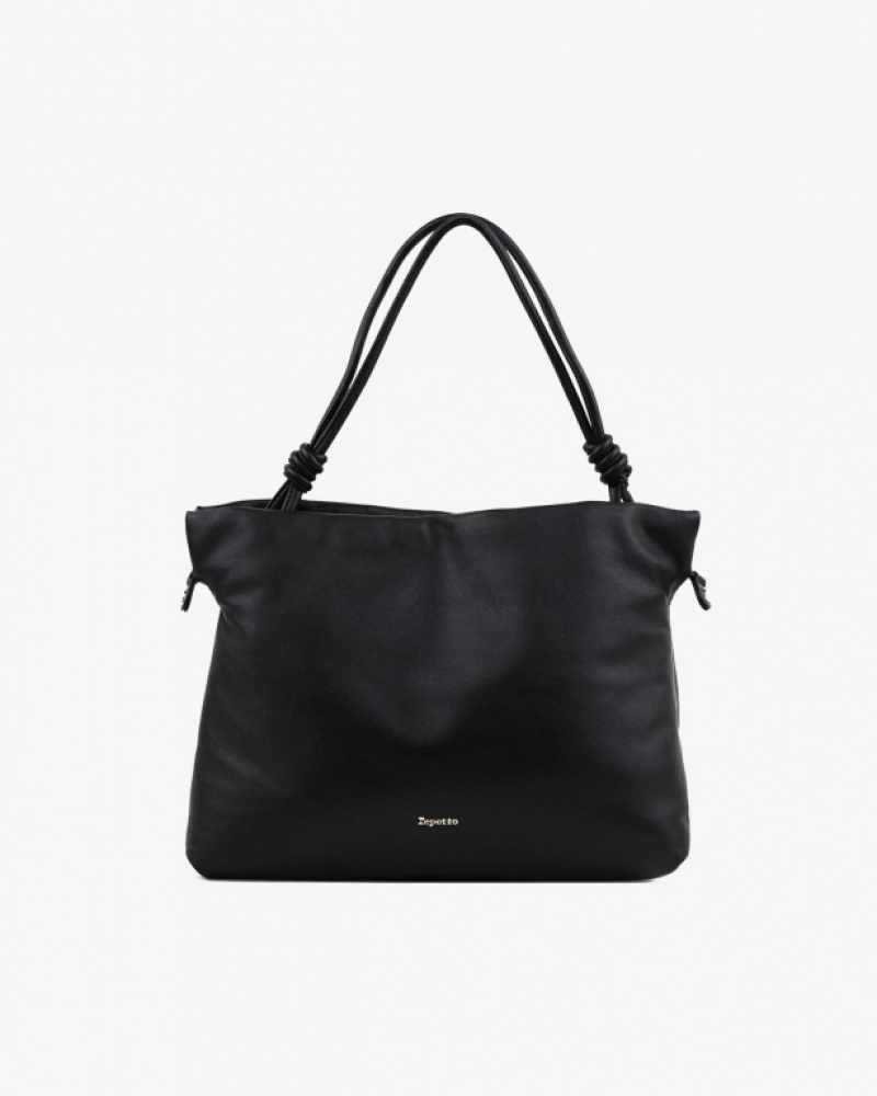 Black Repetto Plume Accessories Leather Bags | 84019VBLX